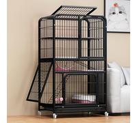 Niche d'extérieur pour chat avec plateau amovible, cage à 4 étages pour plusieurs animaux de compagnie, idéale pour l'intérieur et l'extérieur