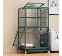 Niche d'extérieur pour chat avec plateau amovible, cage à 4 étages pour plusieurs animaux de compagnie, idéale pour l'intérieur et l'extérieur
