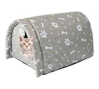 Niche d'extérieur pour Chat de 15 x 14, 2 x 3, 9 Pouces, abri Thermique imperméable et Coupe-Vent pour Chat, Niche d'extérieur Chaude et résistante au Froid pour l'hiver, chenil - Abri