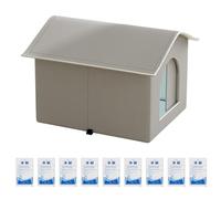 Niche d'extérieur pour Chat - Éponge en Tissu Oxford en Papier d'aluminium Pouces | Maison pour Chat isolée avec Confortable, Portable, Chaleur hivernale, Refroidissement, Tapis
