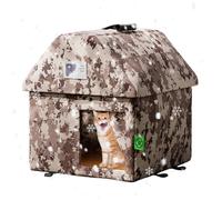 Niche d'extérieur pour chat | Maison imperméable pliable avec rembourrage doux pour animaux de compagnie - Abri d'extérieur pour animaux | pour balcon communautaire, terrasse, jardin, cour, pelouse