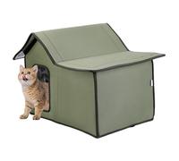 Niche d'extérieur pour Chat, Pliable, isolée, Coupe-Vent, imperméable, Lavable, abri pour Animaux de Compagnie pour garages, porches, granges, couloirs, décoration de Maison