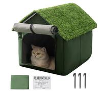 Niche d'extérieur pour chat résistante aux intempéries - Grotte avec imperméable, coupe-vent et antidérapant - Maison de protection spacieuse pour chat Oxford - Pour caches, animaux domestiques