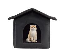 Niche d'extérieur pour chat résistante aux intempéries - Tente d'extérieur épaisse et résistante aux intempéries - Portable et pliable - Pour petits chiens - Oxford - Niche pour chat - Fond