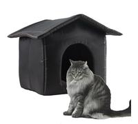 Niche d'extérieur pour chat résistante aux intempéries - Tente d'extérieur épaisse et résistante aux intempéries - Portable et pliable - Pour petits chiens - Oxford - Niche pour chat - Fond