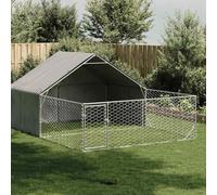 Niche d'extérieur pour Chien enclos 5x3x1,9 m Acier galvanisé,Niches pour Chiens,42.4KG-3329243