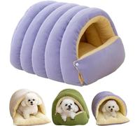 Niche d'hiver CutyPet : Niche Douillette et Moelleuse en Peluche pour Chat, Panier pour Chat Monstre Doux et Confortable avec Coussin Amovible.