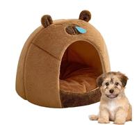 Niche d'intérieur confortable pour chat, grotte confortable pour chat, lit d'intérieur pour animal domestique avec housses amovibles, nid isolé en forme de Capybara pour animaux de compagnie 14,17 x 1