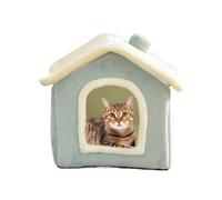 Niche d'intérieur pour chat - Lit semi-fermé pour chaton | 40 x 35 cm - Lit couvert pour chaton, doux et imperméable pour se reposer, dormir