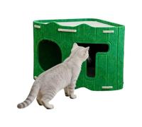 Niche douce pour chat, cachette fermée pour animaux de compagnie, grotte de nidification avec fonction anti-rayures, abri en laine feutrée, accessoire pour animaux de compagnie avec intérieur chaleure