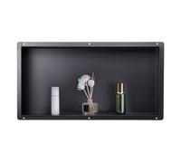 VEVOR Niche Douche Encastrable Salle de Bain sans Cadre Inox 10,2x33x63,5cm Noir