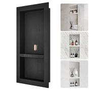 Niche Douche Encastrable - VEVOR - Niche Douche Encastrer Mur 40,64x81,28x10 cm 2 Étagères pour Salle de Bain