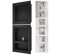 Niche Douche Encastrable - VEVOR - Niche Douche Encastrer Mur 40,6x40,6/40,6x50,8 cm 3 Étagères Salle de Bain