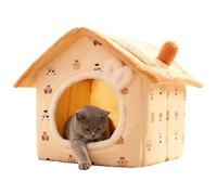 Niche Douillette pour Chiot - Lit Enveloppant en Peluche pour Chats & Petits Chiens | Maison Intérieure Confortable pour L’Hiver | Grotte Douce Et Lavable pour Chambre & Salon