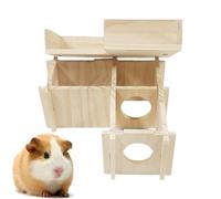 Niche en bois de gerbe | cachette de labyrinthe en bois pour hamster grimpante amusante, abri secret Peep secret, jouet d'exploration pour gerbilles, souris, souris et petits animaux