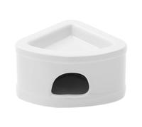 Niche en bois pour hamster, cachette en céramique pour petit animal domestique, jouet pour hamster, gamelle, lit d'habitat multifonction pour Lemmings, hamsters, gerbilles, souris (blanc, 13 x 17 x 19