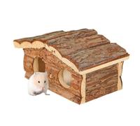 Niche en bois pour petits animaux - Abri anti-rayures - Pour hamster - Maison de jeu pour écureuils - Accessoire de meubles - Maison pour hamster