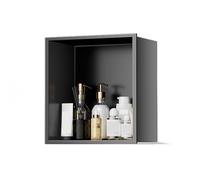 Niche Encastrable Salle de Bain 304 Blanc 90x28x12.5cm, Niche de Douche LED Encastrée pour Rangement dans la Salle de Bain pour Shampoing et Articles de Toilette(Gris,320x320x125mm)