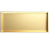 Niche encastrée en acier inoxydable avec lumière LED, pas de carrelage nécessaire, étagère de rangement de douche finition métallique, idéale pour l'organisation de la salle de bain, 72 x 32 x 12,5 cm