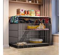 Niche et parc d'extérieur pour chat - Enclos en métal sur roulettes pour petits animaux, chiots, chatons et lapins - Villa portable pour des aventures en plein air sûres