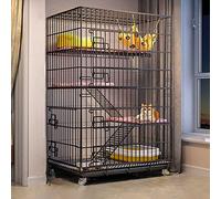 Niche et parc d'extérieur pour chat - Enclos en métal sur roulettes pour petits animaux, chiots, chatons et lapins - Villa portable pour des aventures en plein air sûres