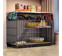 Niche et parc d'extérieur pour chat - Enclos en métal sur roulettes pour petits animaux, chiots, chatons et lapins - Villa portable pour des aventures en plein air sûres