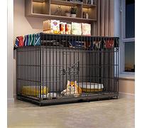 Niche et parc d'extérieur pour chat - Enclos en métal sur roulettes pour petits animaux, chiots, chatons et lapins - Villa portable pour des aventures en plein air sûres