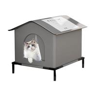 Niche Extérieure pour Chat - Cabane Chat Exterieur Isolée avec Toit Étanche - Niche Surélevée Et Étanche,Espace De Tente Fermé Quatre Saisons Résistant Aux Morsures,pour Chats Et Petits Chiens