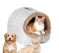 Niche Fermée Pour Chat Avec Poignée Lit D'Hiver Semi-Fermé Confortable