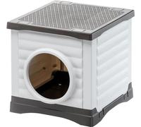 Niche - FERPLAST - PETVILLA 50 - 38,5 x 43 x 38,5 cm - Blanc / Gris
