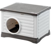 Niche - FERPLAST - PETVILLA 60 - 54 x 43 x 38,5 cm - Blanc / Gris