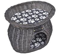 Niche forme d'arbre à chat avec griffoir et coussin saule Niche pour chat vidaX