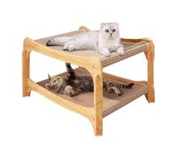 Niche griffoir pour chats - Coussins à double couche amovibles pour chiots - Lit de repos pour chats résistant à l'usure, accessoire pour animaux de compagnie pour chatons de toutes tailles