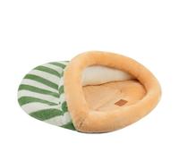 Niche Grotte À Chat Sac De Couchage Design Chausson Peluche Chaud Doux | Lit Pochette Chats Pour La Maison Chiot Intérieur Et Extérieur Hiver Noël Halloween Nouvel An Porche Vert
