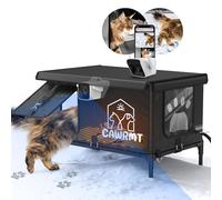 Niche imperméable pour chat errant (noir, taille 3XL)