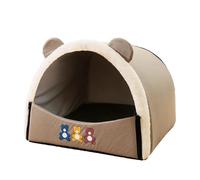 Niche intérieure pour chien, maison pour chat | Lit de toilettage pour chat en forme d'ours - Grotte de toilettage pour chat de dessin animé, chenil chaud pour chaton et confortable pour une utilisati