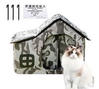 Niche Isolée pour Chat D'extérieur - Structure Oxford Pliable, Abri Chaud Résistant Aux Intempéries, Enclos Portable pour, Construction D'habitat Extérieur Stable | pour Communauté Patio Jardin