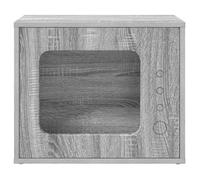 Niche moderne pour chats d'intérieur - vidaXL - Gris Sonoma - 51x30x42 cm - Bois d'ingénierie
