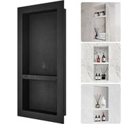 Niche murale 10x40,64x81,28cm - Niche de douche carrelable - Double couche étanche - Niche pour salle de bain chambre bureau - XPS/bois/ciment matériau de la paroi arrière