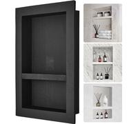 Niche murale à carreler - Niche de douche 10x40, 64x60, 96cm - Etanche - Double couche - XPS, bois, ciment - Convient pour salle de bain, chambre, bureau.