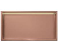 Niche Murale De Douche en Acier Inoxydable avec Bandes Lumineuses LED - Étagère De Salle De Bain Moderne pour Le Rangement Et La Décoration, éclairage écoénergétique 4000k Rose Gold 62x32x12.5cm