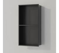 Niche murale de douche en acier inoxydable - Boîte encastrée étanche pour le rangement du papier toilette et des articles de toilette - Étagère moderne en alcôve pour l'organisation de la salle de