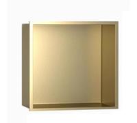 Niche Murale de Salle de Bain 32 x 32 cm Niche de Douche en Acier Inoxydable Rangement encastré pour Chambre à Coucher Salon Salle de Bain en Toile étanche et sans Couture