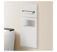 Niche Murale de Salle de Bain à Deux Niveaux Douche Murale étanche avec étagère encastrée en Acier Inoxydable Solution de Rangement idéale pour la Salle de Bain pour Un Gain de Place et Un accès