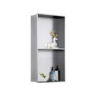 Niche Murale de Salle de Bain carrée en Acier Inoxydable séparateur de Rangement Mural étanche étagère intégrée Durable pour Salle de Bain et pièce Humide Solution d'organisation élégante