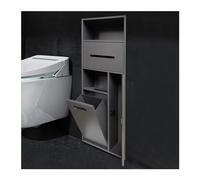 Niche Murale de Salle de Bain en Acier Inoxydable étagère encastrée étanche pour shampoing Produits de Toilette et Papier Toilette élégante