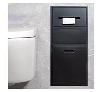 Niche Murale de Salle de Bain en Acier Inoxydable Support de Rangement encastré Porte-Papier Toilette Niche avec Porte pour Salle de Bain d'hôtel ou de résidence