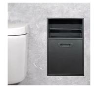 Niche Murale de Salle de Bain étagère encastrée Niche de Douche Poubelle Multicouche boîte de Rangement pour Papier Toilette Niche en Acier Inoxydable Facile à Installer