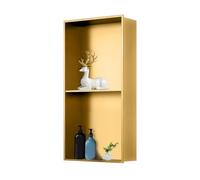 Niche Murale de Salle de Bain étagères Doubles Niche de Douche en Acier Inoxydable Pas Besoin de carrelage Mur encastré pour Le Rangement sans Joint étanche
