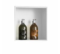 Niche Murale de Salle de Bain Niche de Douche étanche étagère de séparation en métal encastrée en Acier Inoxydable Armoire Murale Anti-Rayures pour Salon